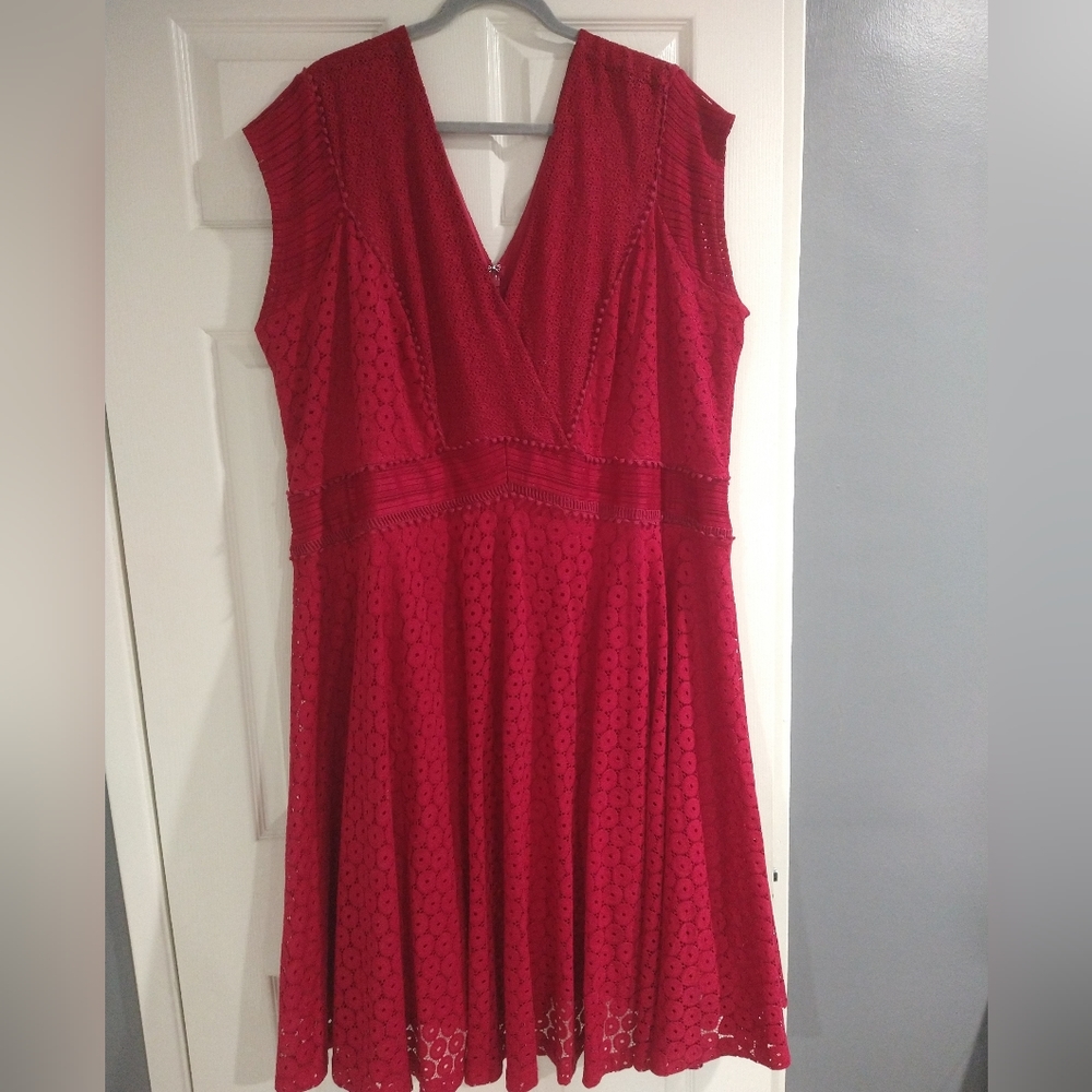 Lane Bryant sz 26 maroon dress